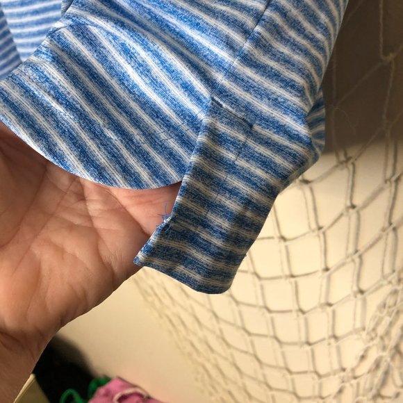 NIKE Dri-FIT ADV Tiger Woods Turquoise Stripe Golf Polo Shirt XXL - Picture 9 of 12